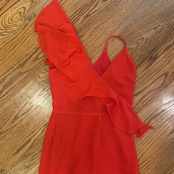 LPA Woman’s Ruffle Red Jumpsuit Size S - Picture 3 of 7